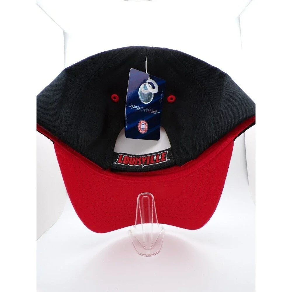 Louisville Boys L Logo Baseball Cap Black Red Kids One Size Official